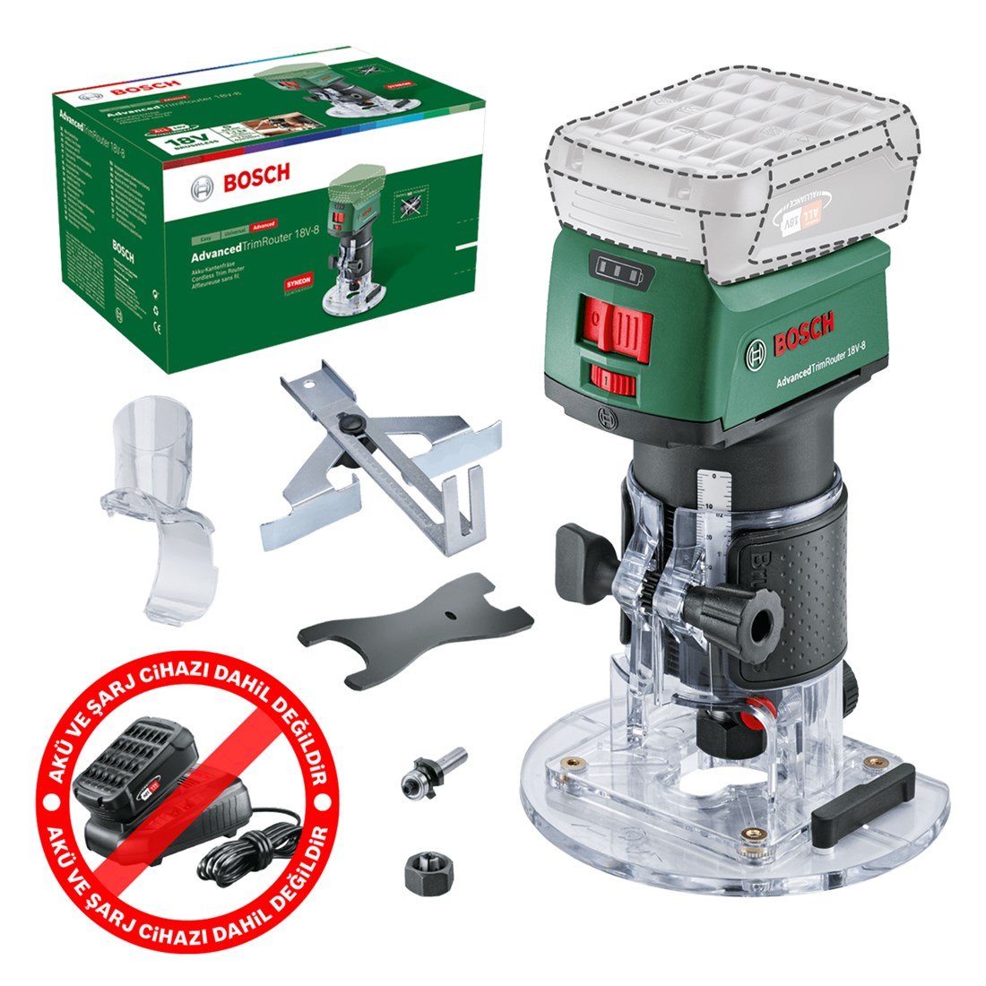 Bosch AdvTrimRouter 18V-8 (Solo) Freze - 06039D5000