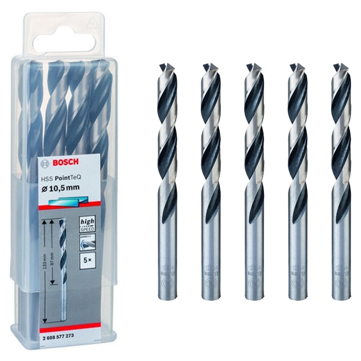 BOSCH HSS MATKAP UCU POİNTTEC 10,5MM 5'Lİ PAKET - 2608577273