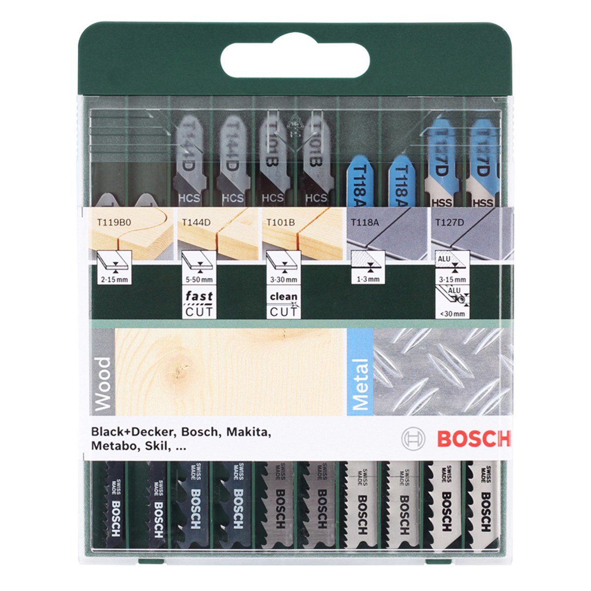 BOSCH Karışık Dekupaj Testere Seti 10'lu  - 2609256746