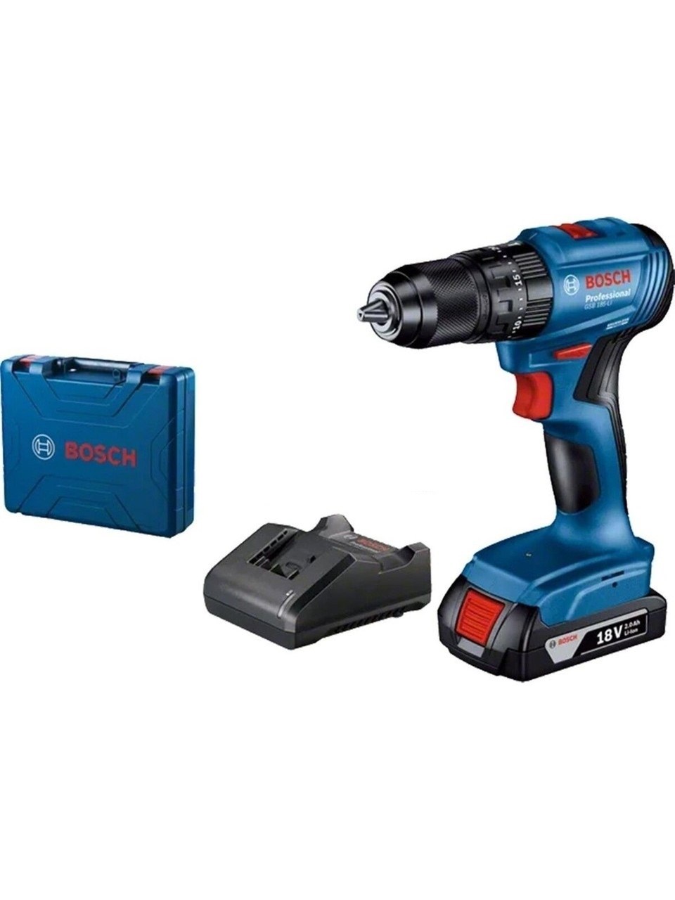 Bosch Professional GSB 185-LI  2Ah 18V Tek Akülü Kömürsüz Darbeli Delme Vidalama - 06019K3101