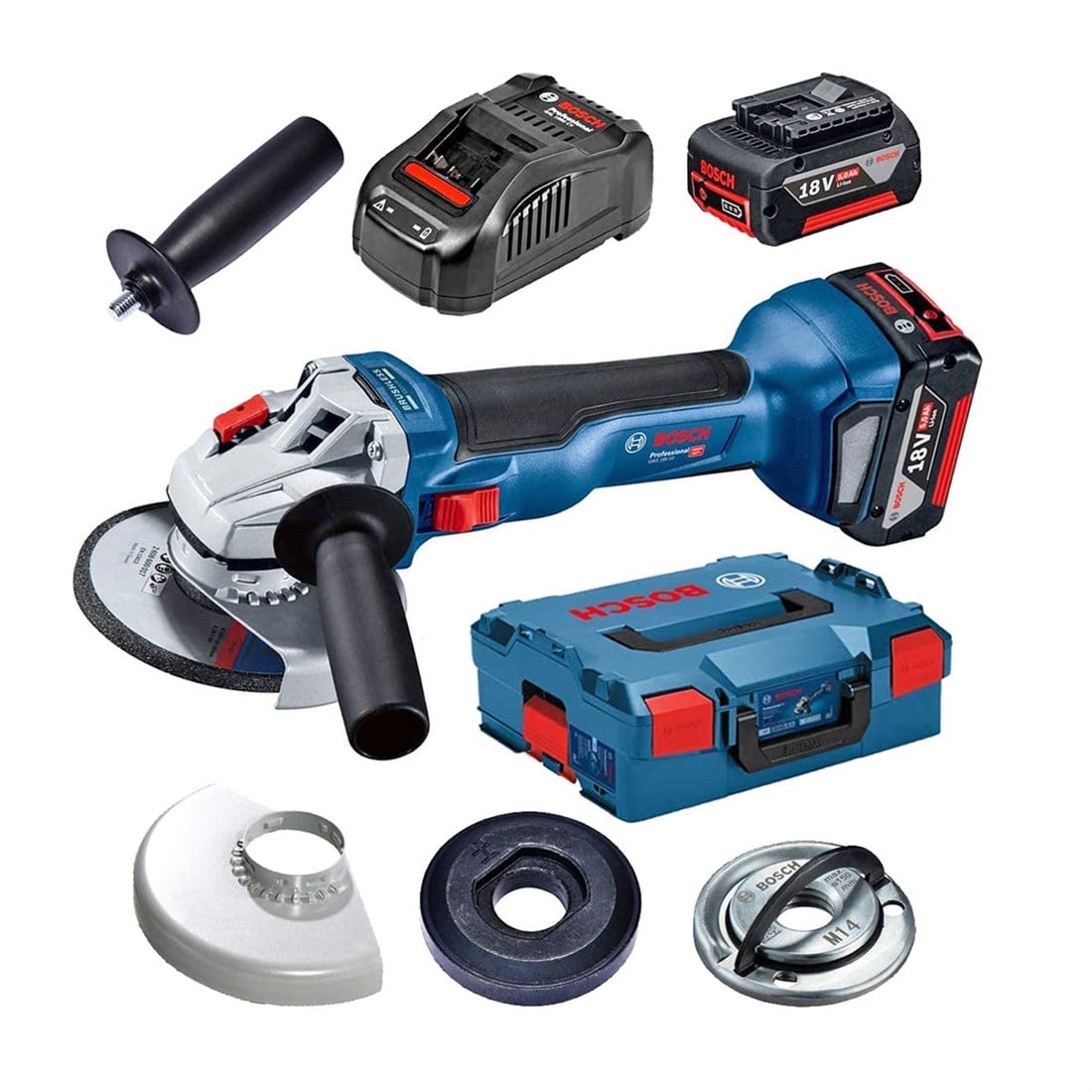 Bosch Professional GWS 18V - 10 Taşlama - 06019j4004 ( 2x5.0Ah ; L-Boxx ; 125 mm ) 