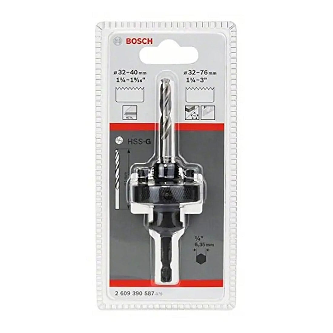 Bosch Standart 9,52mm HEX Panç Adaptör 32-76mm - 2609390587