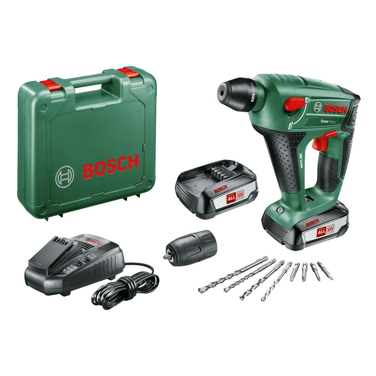 BOSCH UNEO Maxx 18 V (2,5 Ah Çift Akü) Akülü Kırıcı / Delici