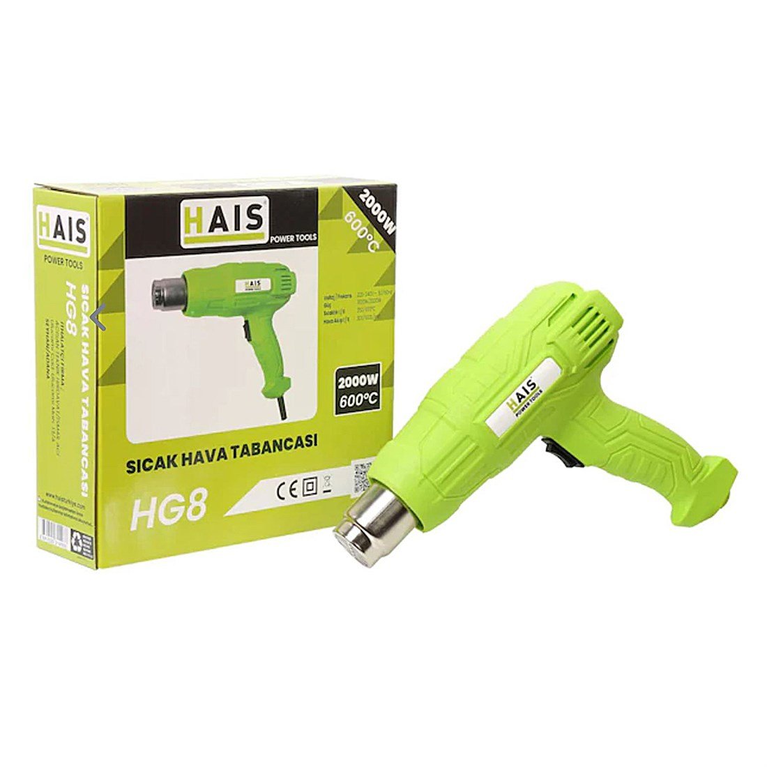 Hais Sıcak Hava Tabancası 2000 Watt - HG08