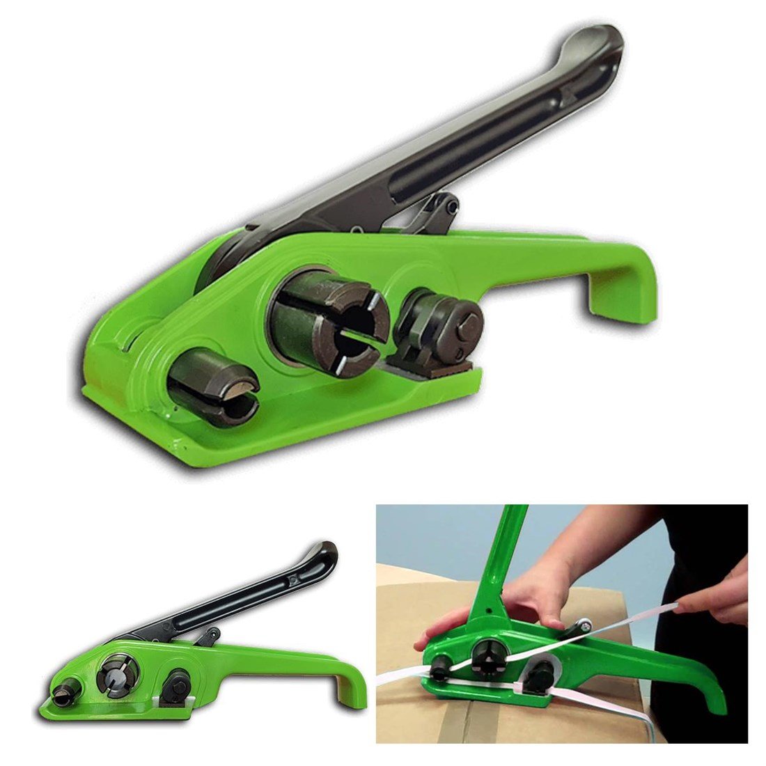 Handpack 13-16-19mm Cord Çember El Aleti Makinesi  Manuel Yeşil - HP19C