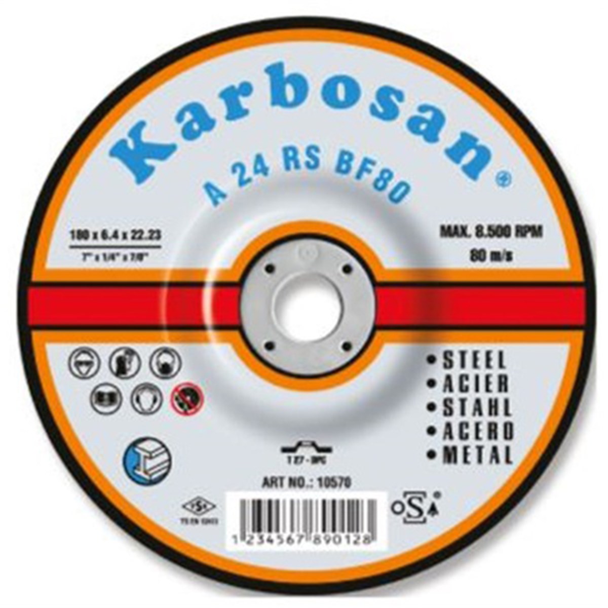 KARBOSAN 180*6,4*22 METAL TAŞLAMA