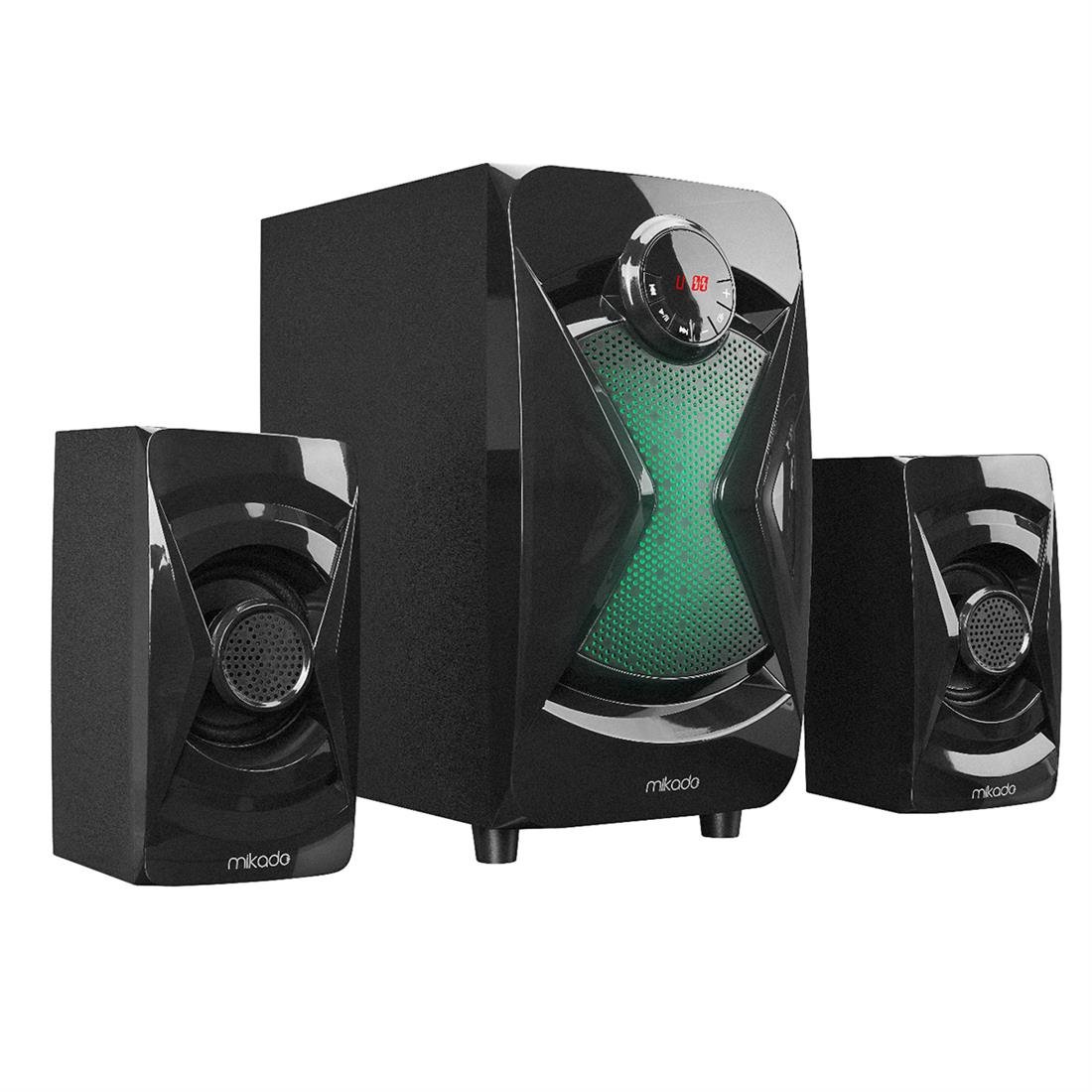 Mikado MD-370BT 2+1 38W Siyah Işıklı Multımedıa Speaker ELK-05303