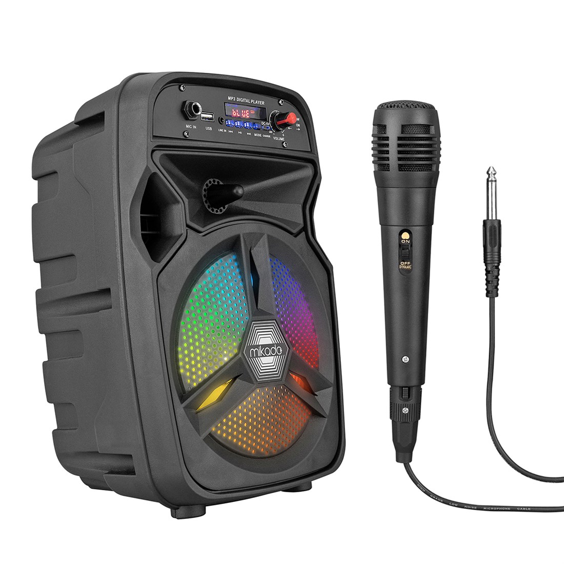 Mikado MD-814P 200Mah Aux/Usb/TF/Bluetooth Led Işıldak Speaker - 33819