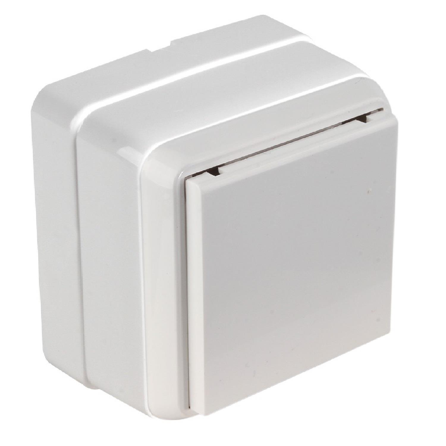 Mutlusan Bron Sıva Üstü Kapaklı Topraklı Porselen Beyaz Priz 6600