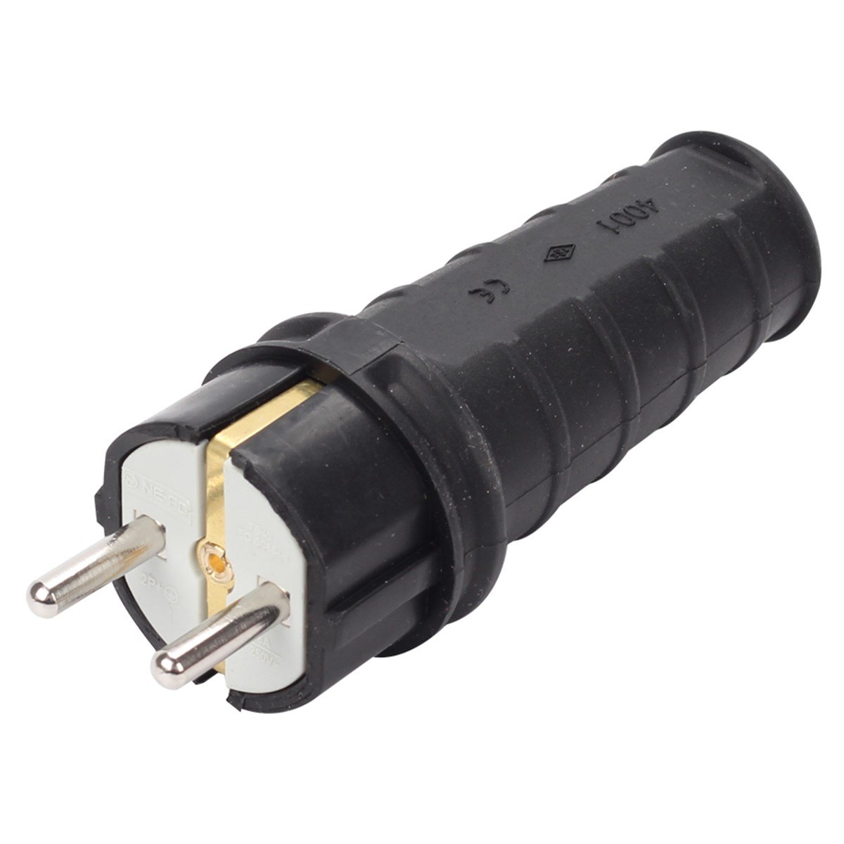 NE-AD 1X16A KAUÇUK TOPRAKLI DÜZ FİŞ NEA4001