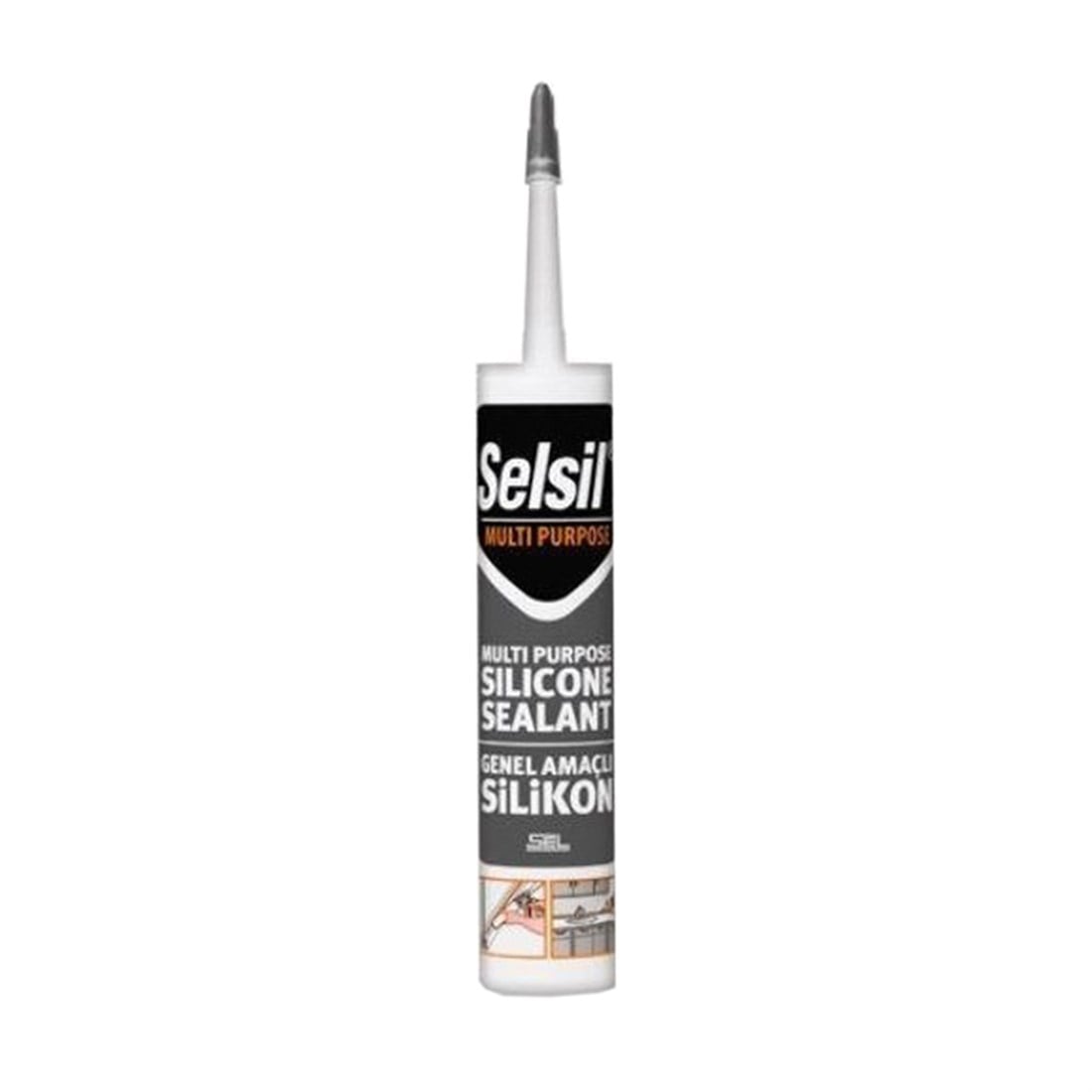 Selsil Genel Amaçlı Silikon 280Gr Siyah 