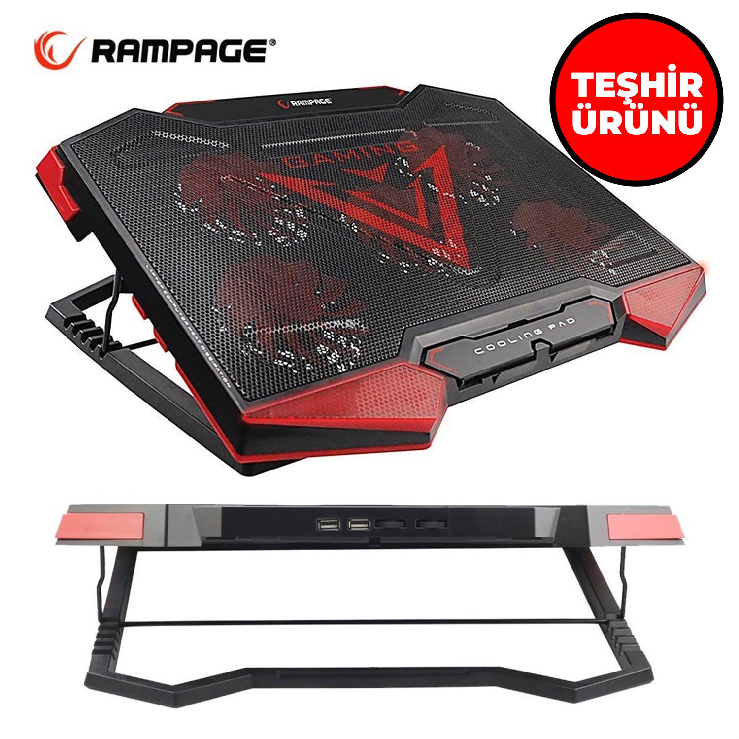 TEŞHİR Addison Rampage AD-RC5 Siyah 5 Fan 2 Usb Notebook Sogutucu Stand - 30450