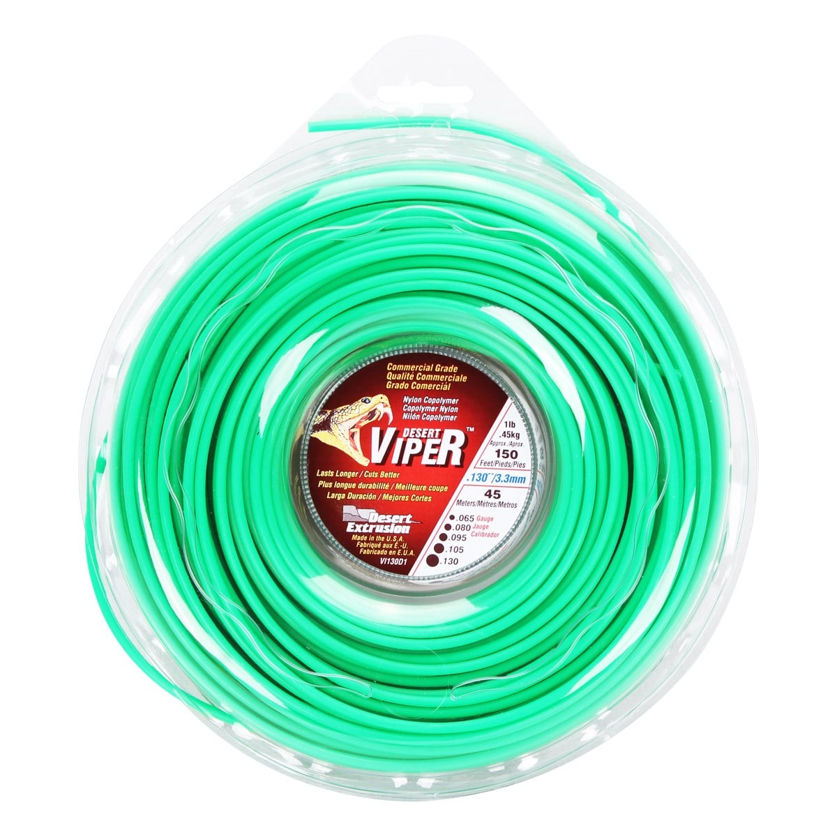 VİPER MİSİNA 3,3MM 45MT YEŞİL YUVARLAK DX221303