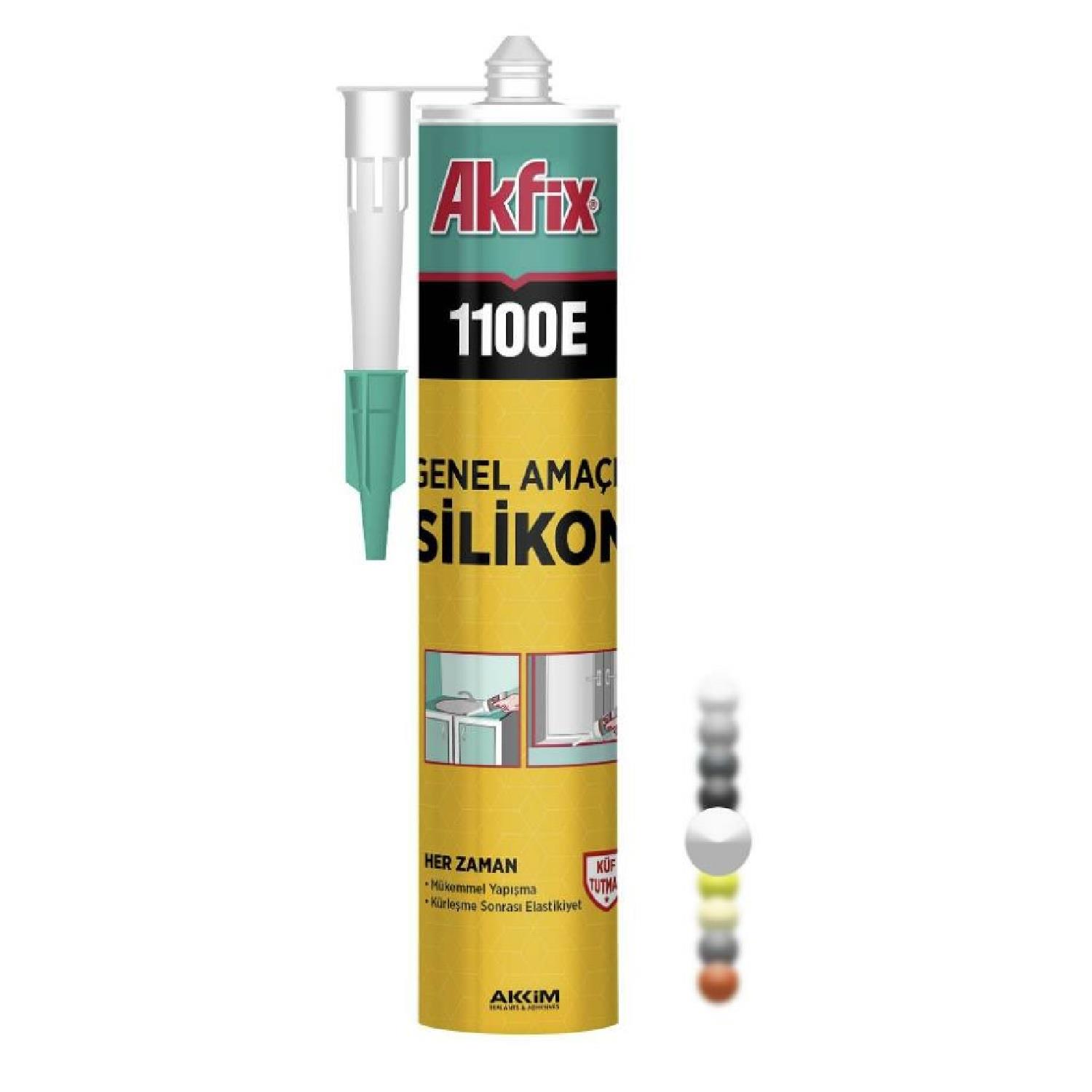 Akfix 1100E Silikon 280 Gr Gri Sa145