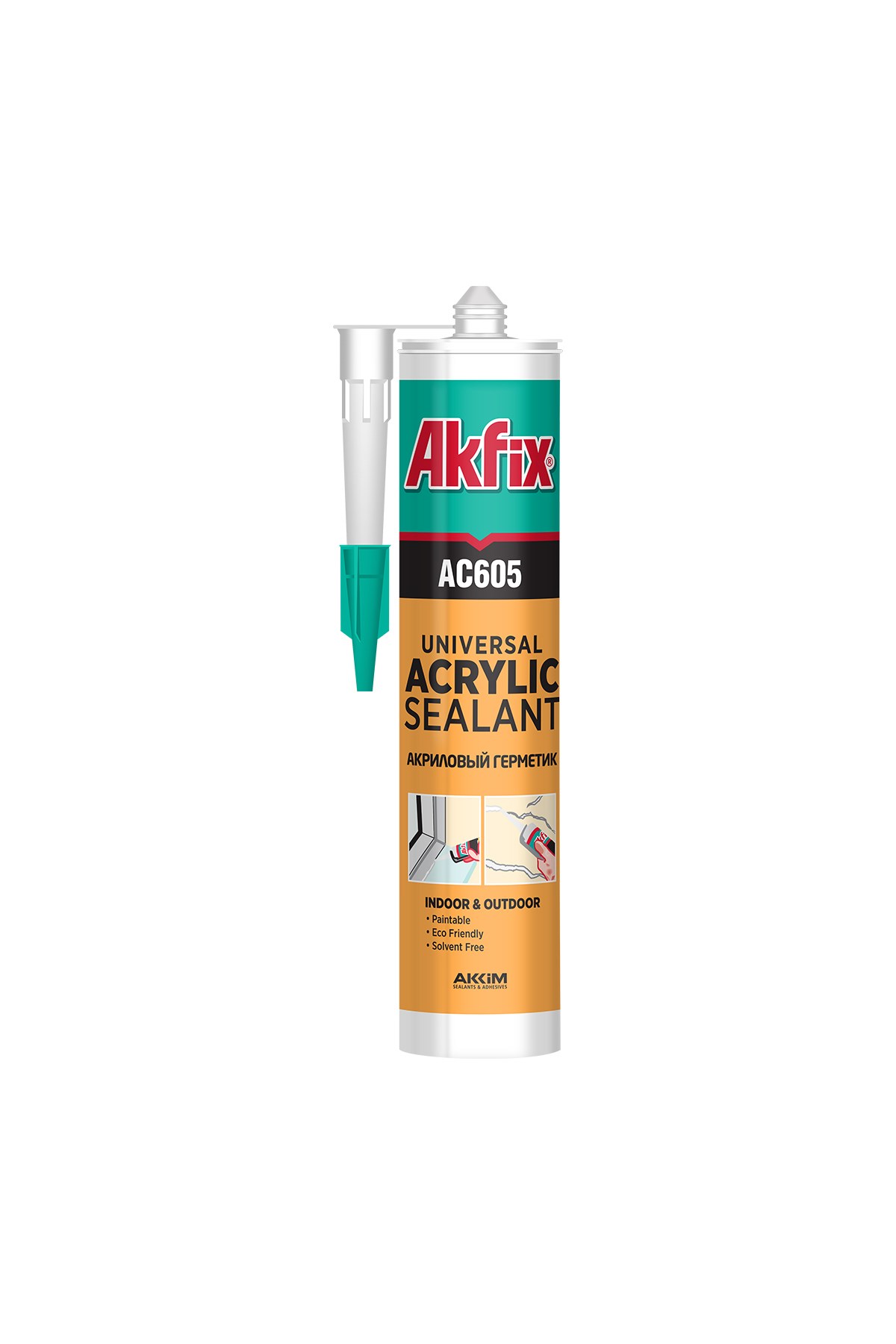 AKFİX AC605 AKRİLİK MASTİK 310 ML.BEYAZ