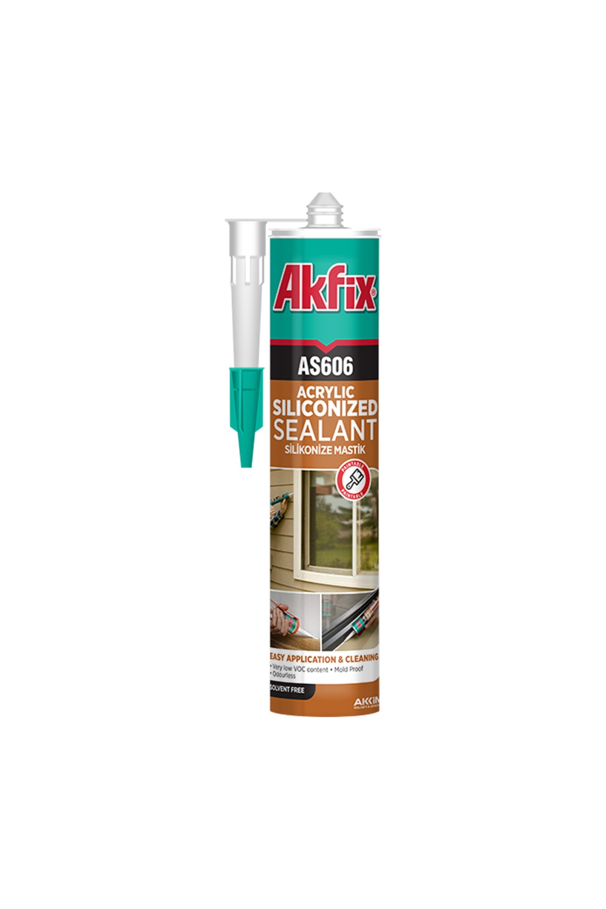 AKFİX AS606 SİLİKONİZE MASTİK 310ML BEJ