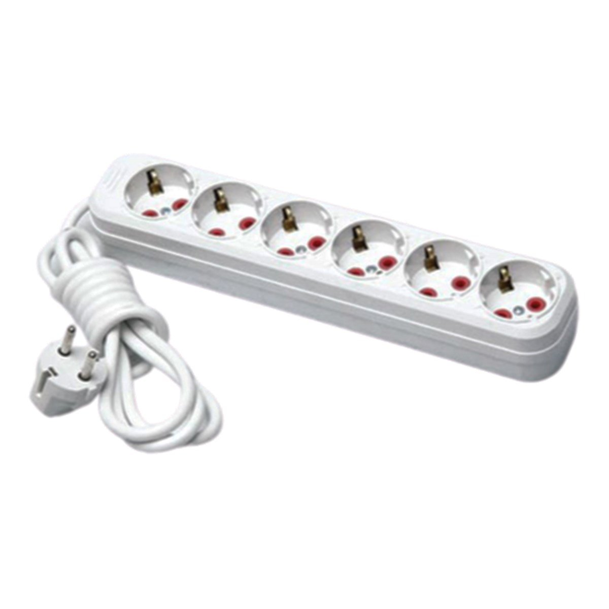 ALKAN 6LI TOPRAKLI GRUP PRİZ 2MT KOD:6002