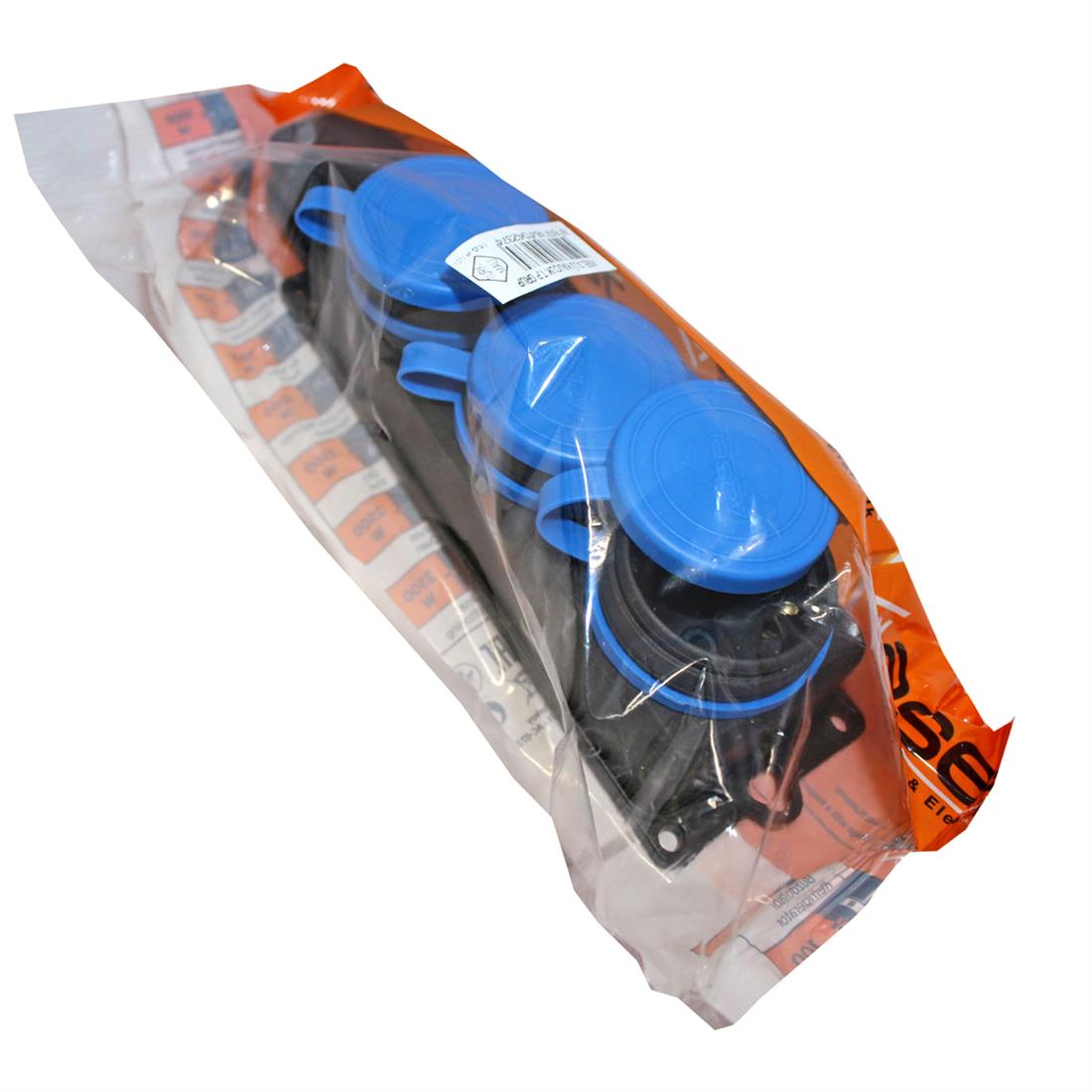 Asel ASL-1100 1003 Monofaze Kauçuk 1*16A 3'Lü Grup Priz - HRD-010944