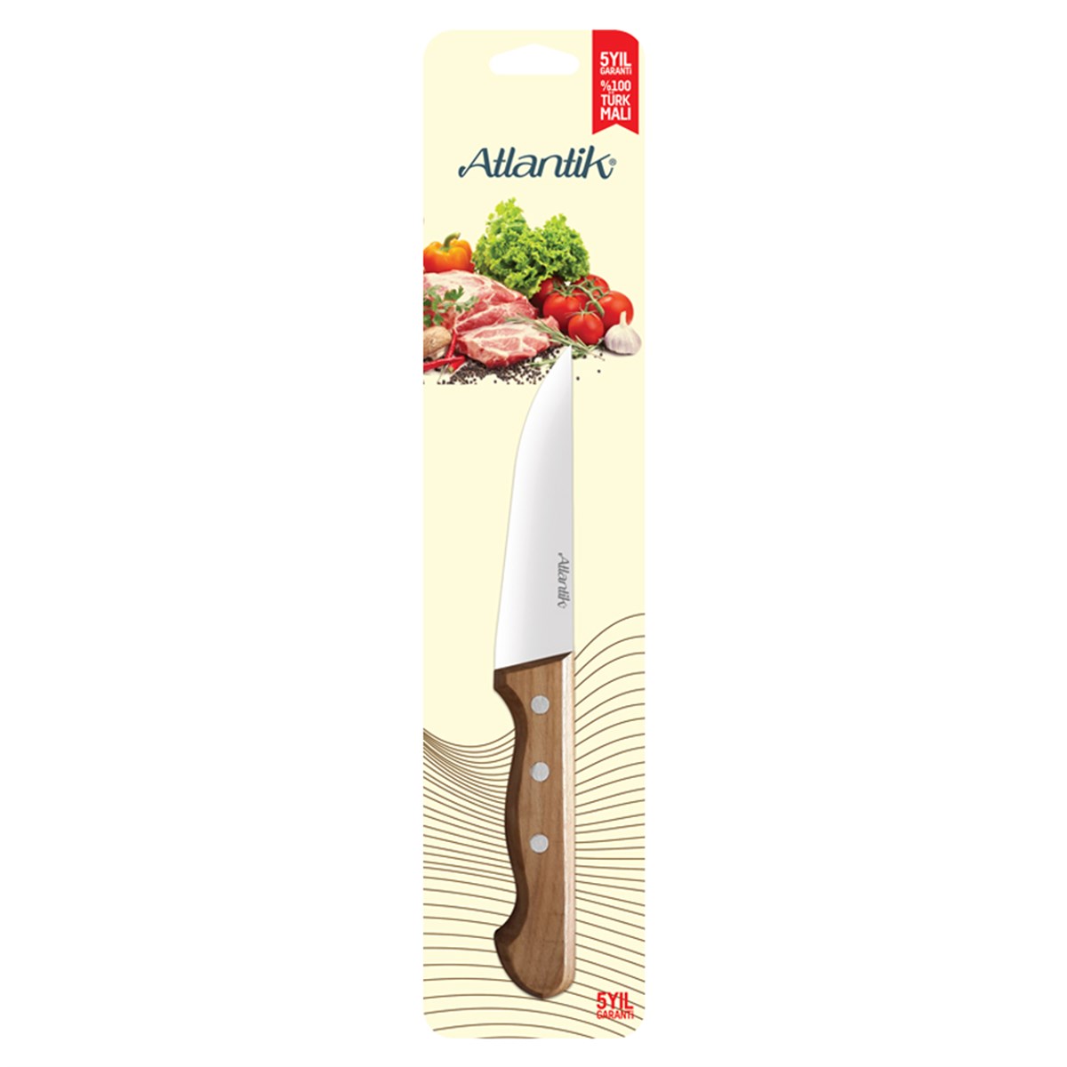 ATLANTİK CEVİZ SAPLI ET YÜZME BIÇAK NO:0 14,5CM 31010