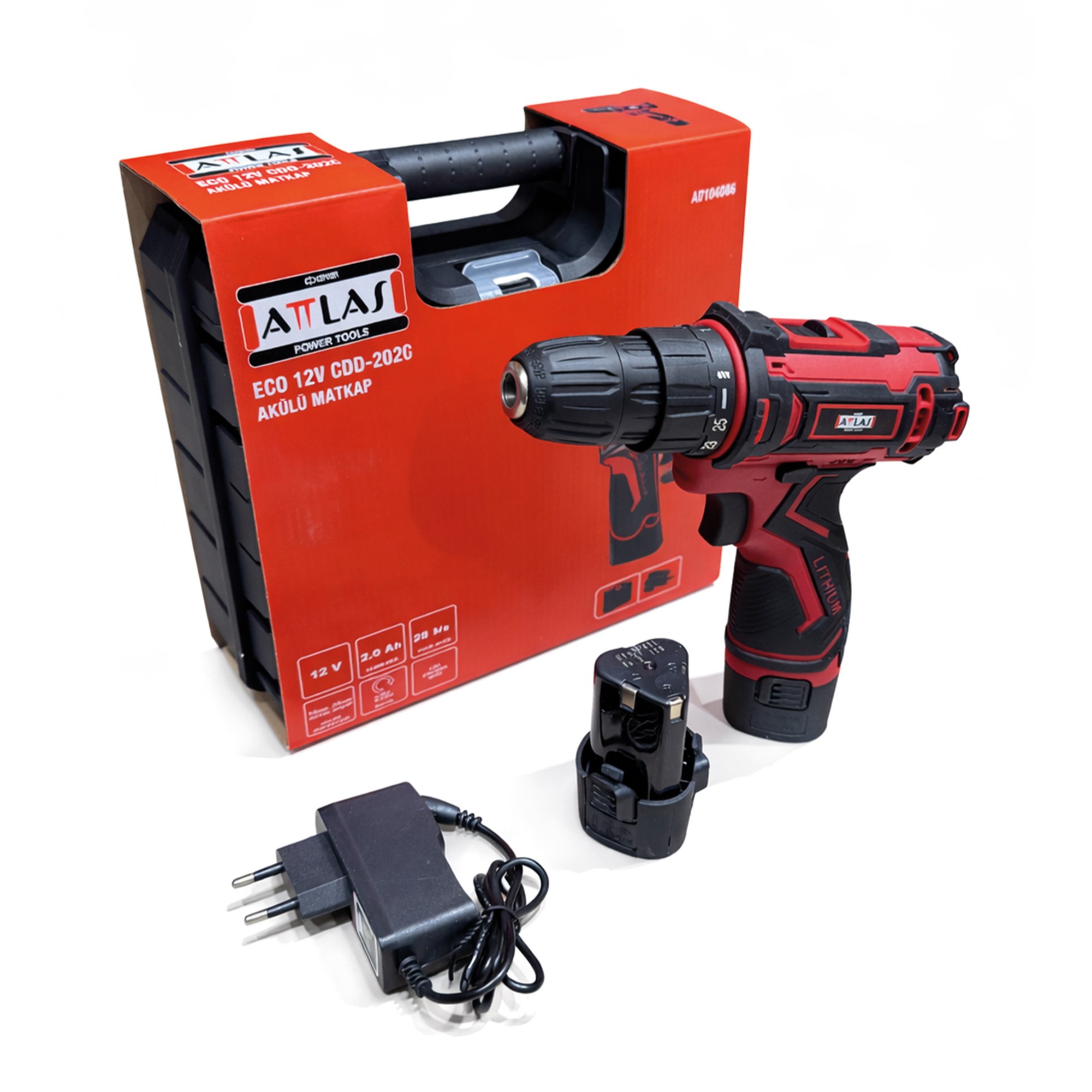 ATTLAS ECO 12V CDD-202C 2Ah Çift Akülü Matkap - A0104086