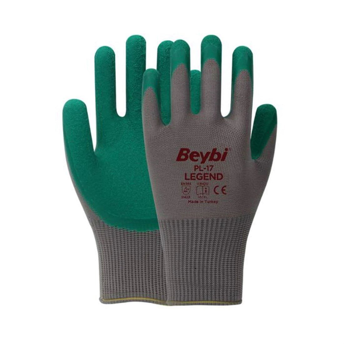 Beybi Lateks PL17 Flex Yeşil Camcı Eldiveni No:10