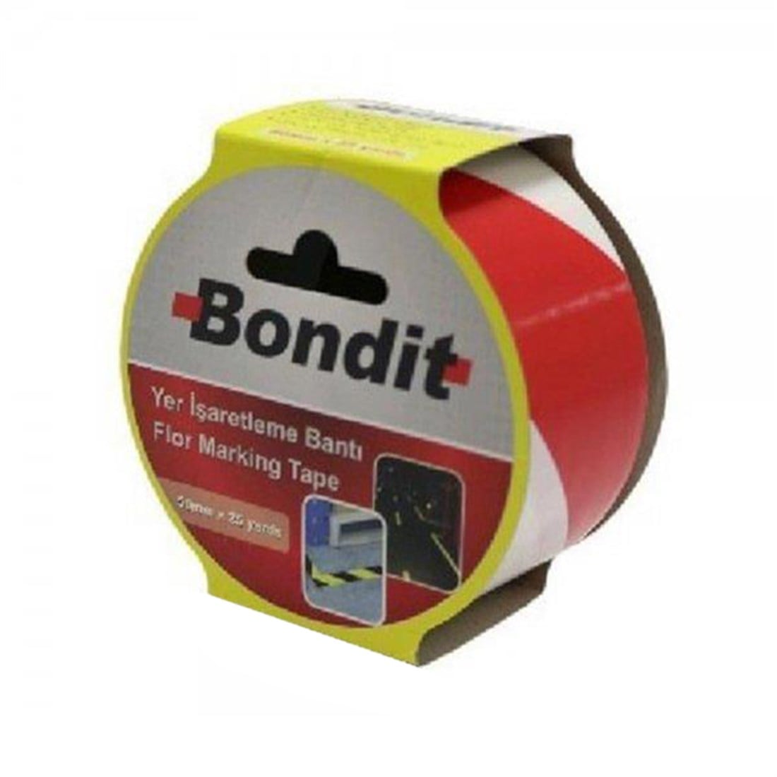 Bondit Bny5025k Yer İşaretleme Bandı Kırmızı-Beyaz