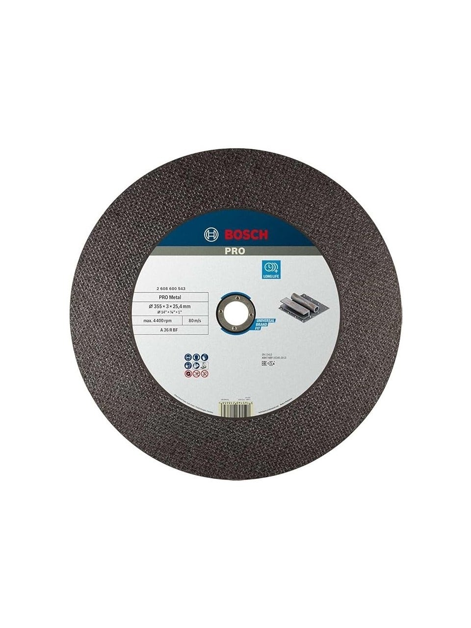 Bosch 355*25,40*2,8 mm EXMetal Serisi Düz Metal Kesme Taşı - 2608601238