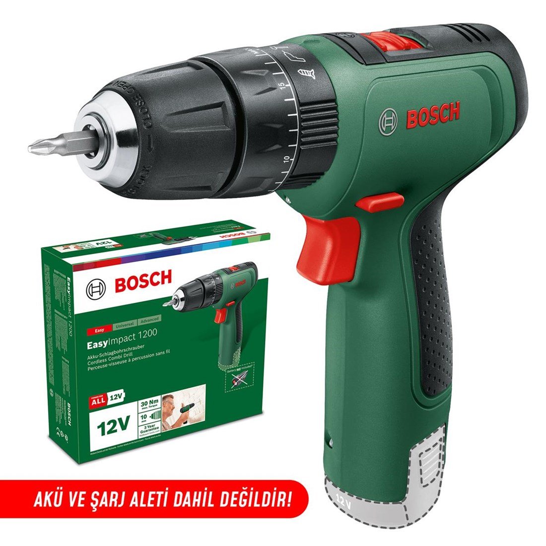 Bosch Akülü Darbeli EasyImpact 1200 Baretool SOLO - 06039D3103
