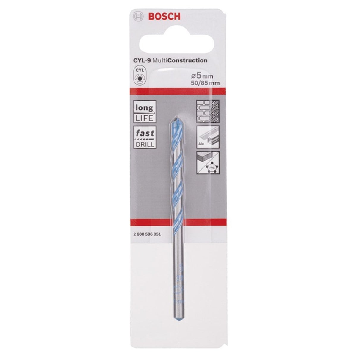 BOSCH CLY-9 TAŞ VE BETON MATKAP UCU 5*85MM - 2608596051