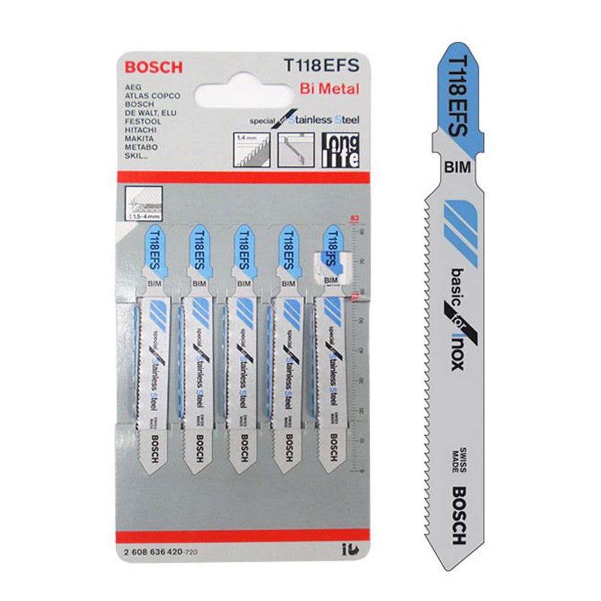 BOSCH DEKUPAJ T 118 EFS Basic for Inox 5'li