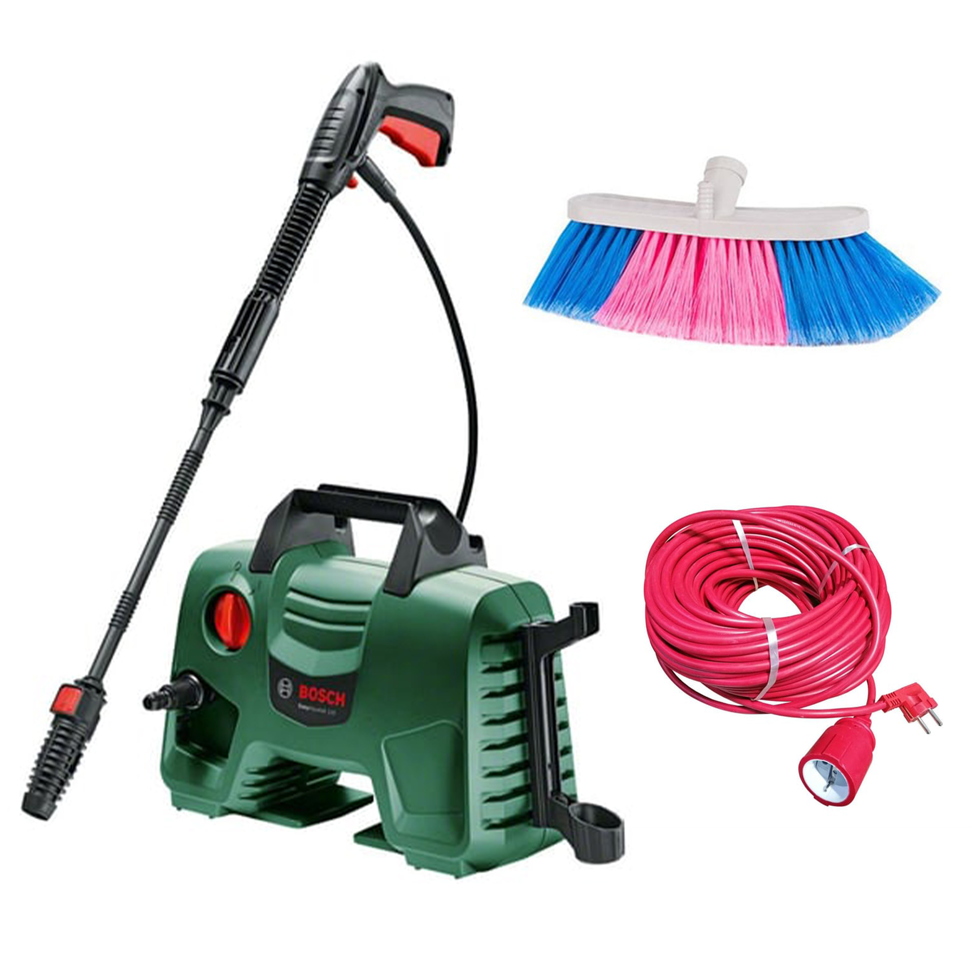 Bosch EasyAquatak 110 Basınçlı Yıkama + Evakat 3*2,5 Uzatma Kablosu 10mt + Oto Fırçası