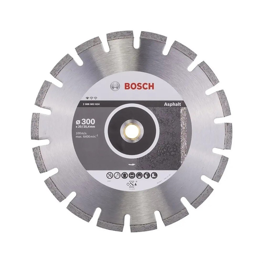 Bosch Elmas Kesme Disk SFAspha Asfalt 300*25,40/®20mm - 2608602624