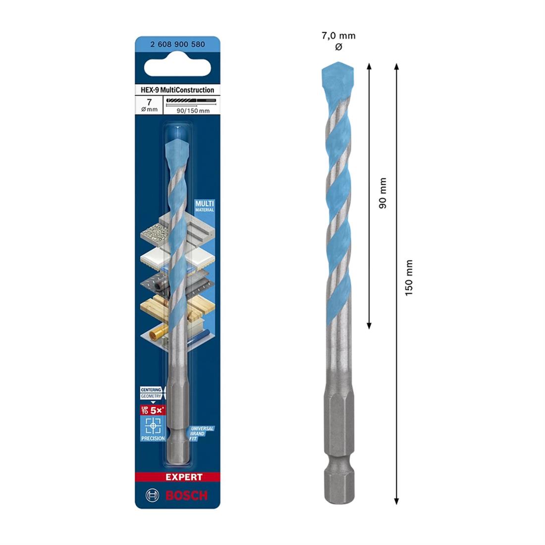 Bosch EXP HEX9 MC Çok Amaçlı Matkap Ucu 7*150mm - 2608900580