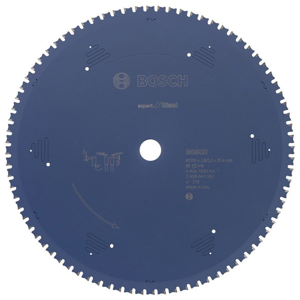 Bosch Expert for Steel (Çelik için) 355*25,40mm 80Diş - 2608643062