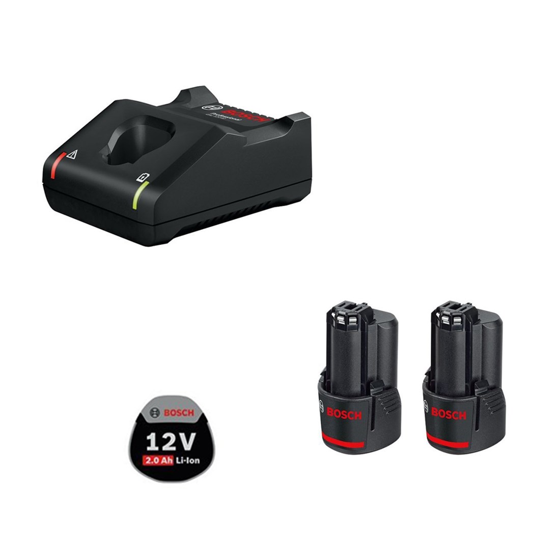 Bosch GAL Başlangıç Seti 12V-40 + 2 x GBA 2,0Ah Hızlı Şarj Cihazı - 1600A019R8