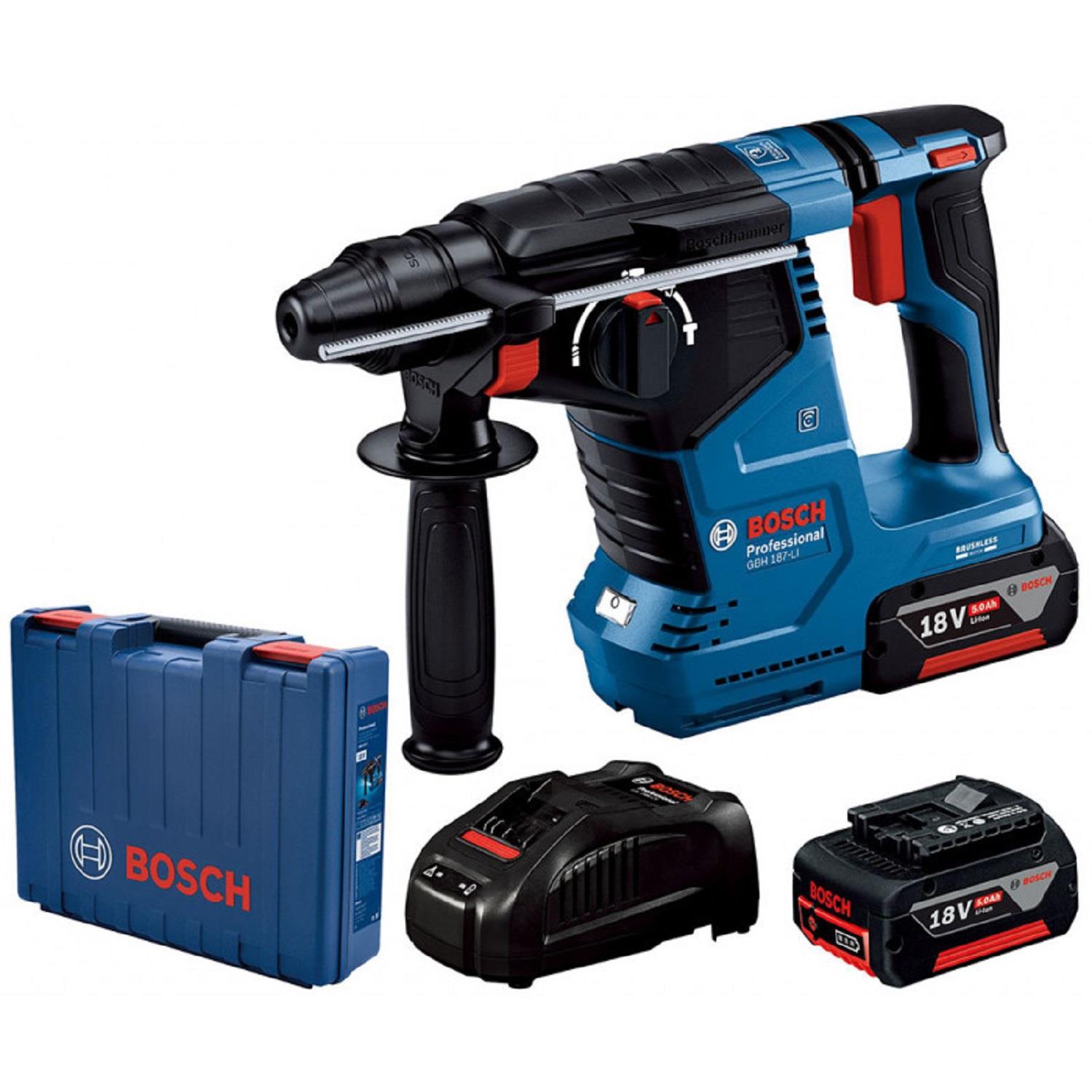 Bosch GBH 187-LI  2x5.0 Ah Akülü Kırıcı Delici - 0611923021