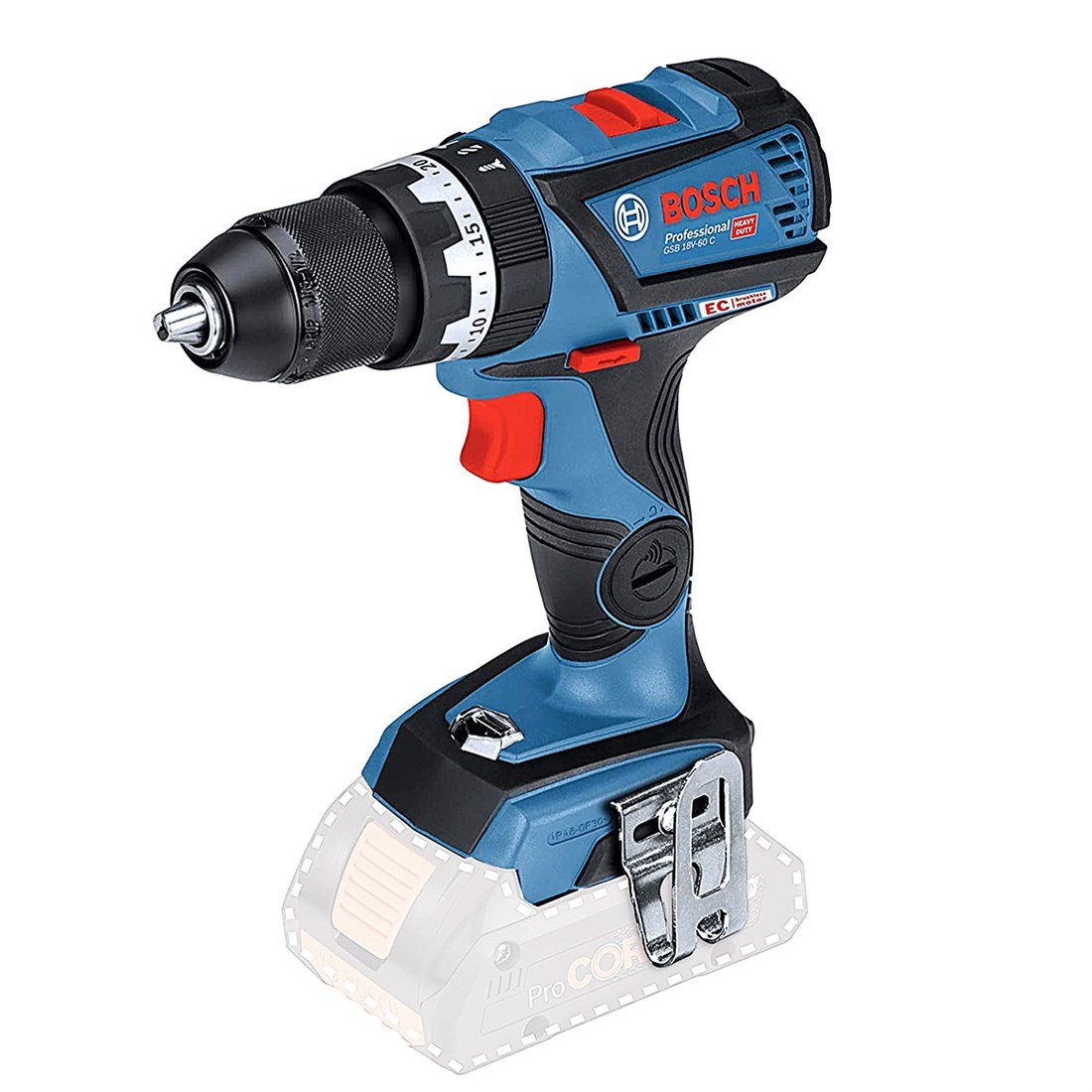 Bosch GSB 18V-60 C Akülü Darbeli Vidalama SOLO - 06019G2102