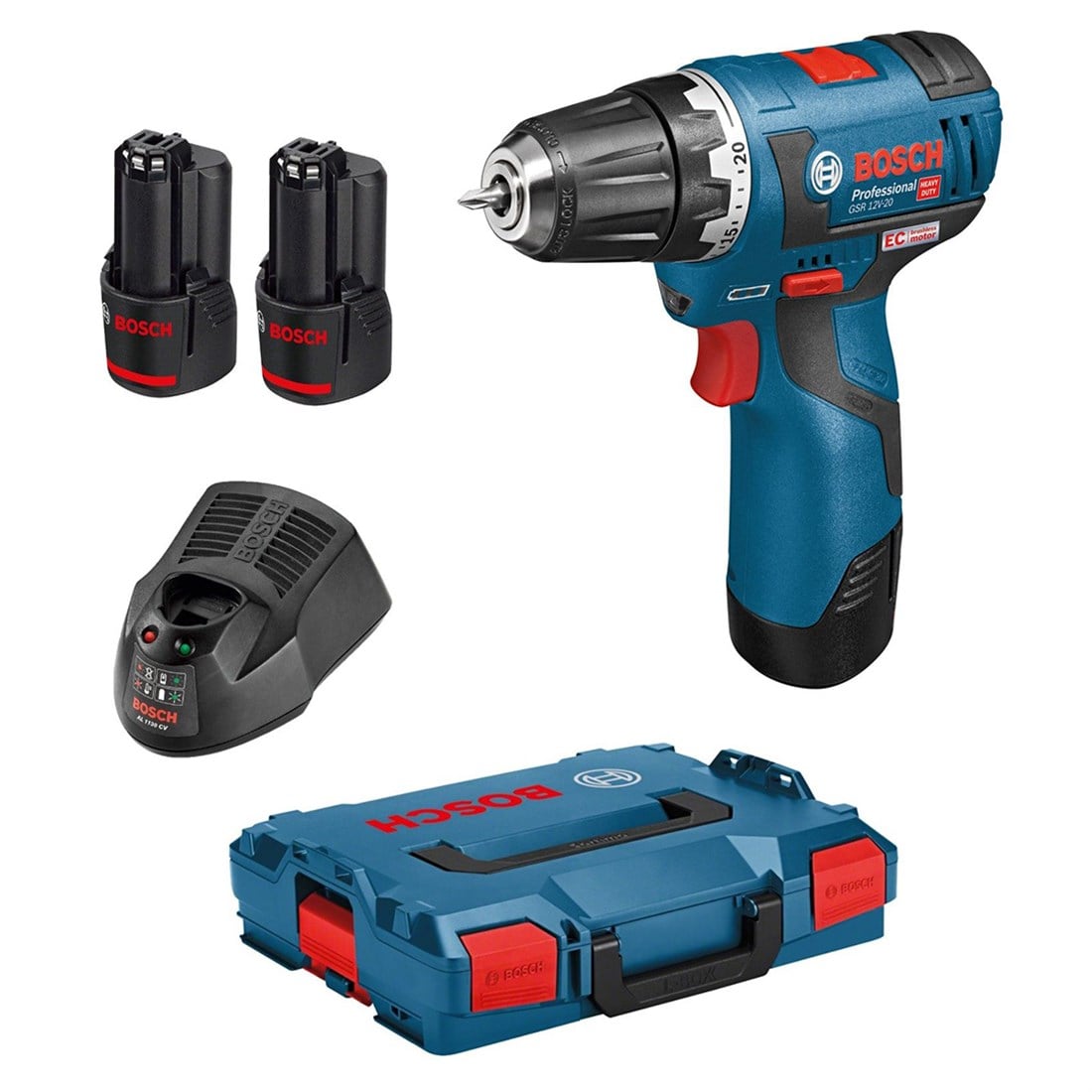 Bosch GSR 12V-20 Professional Akülü Vidalama Makinası - 06019d4004