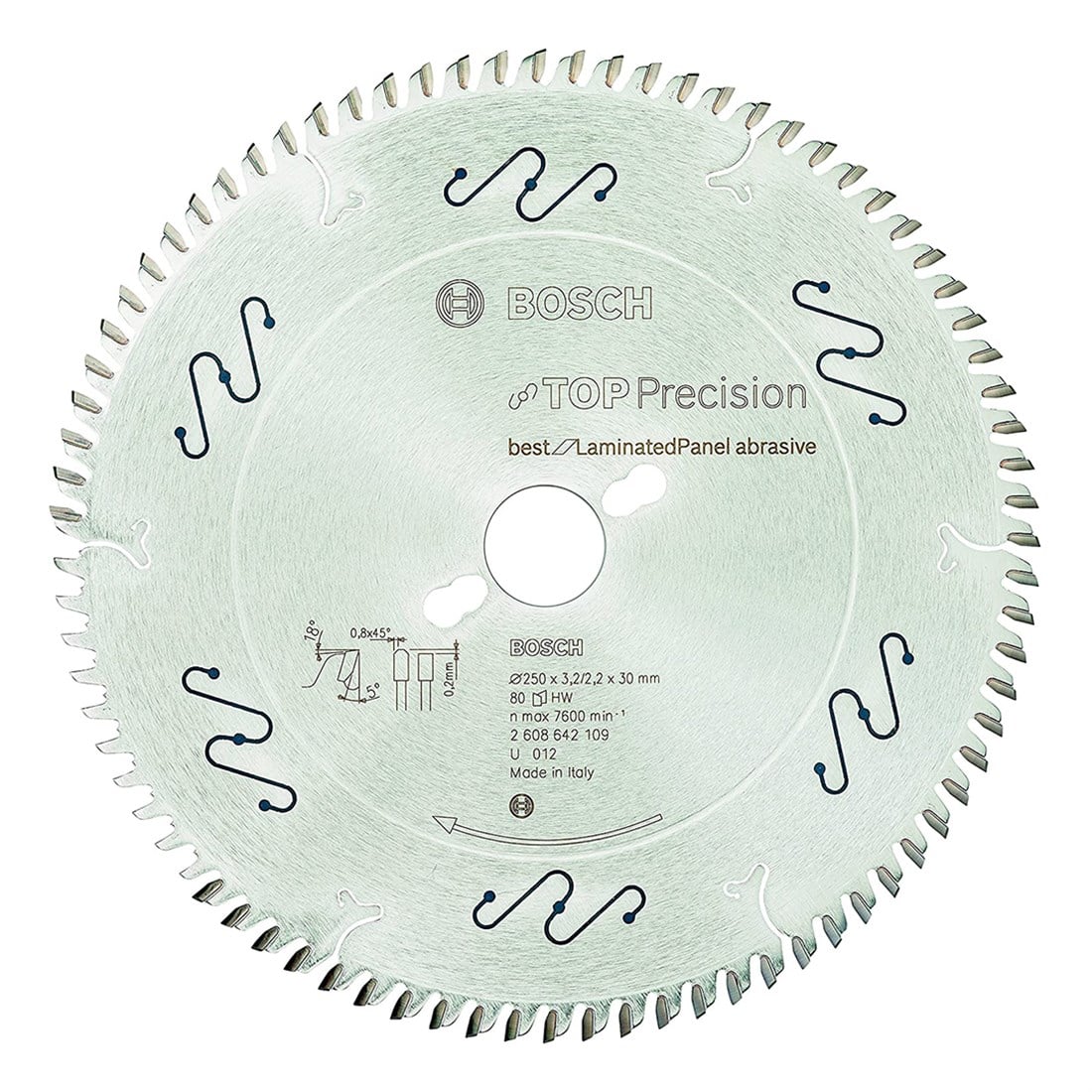 Bosch Laminant Panel Daire Testere 250x30mm 80 Diş - 2608642109