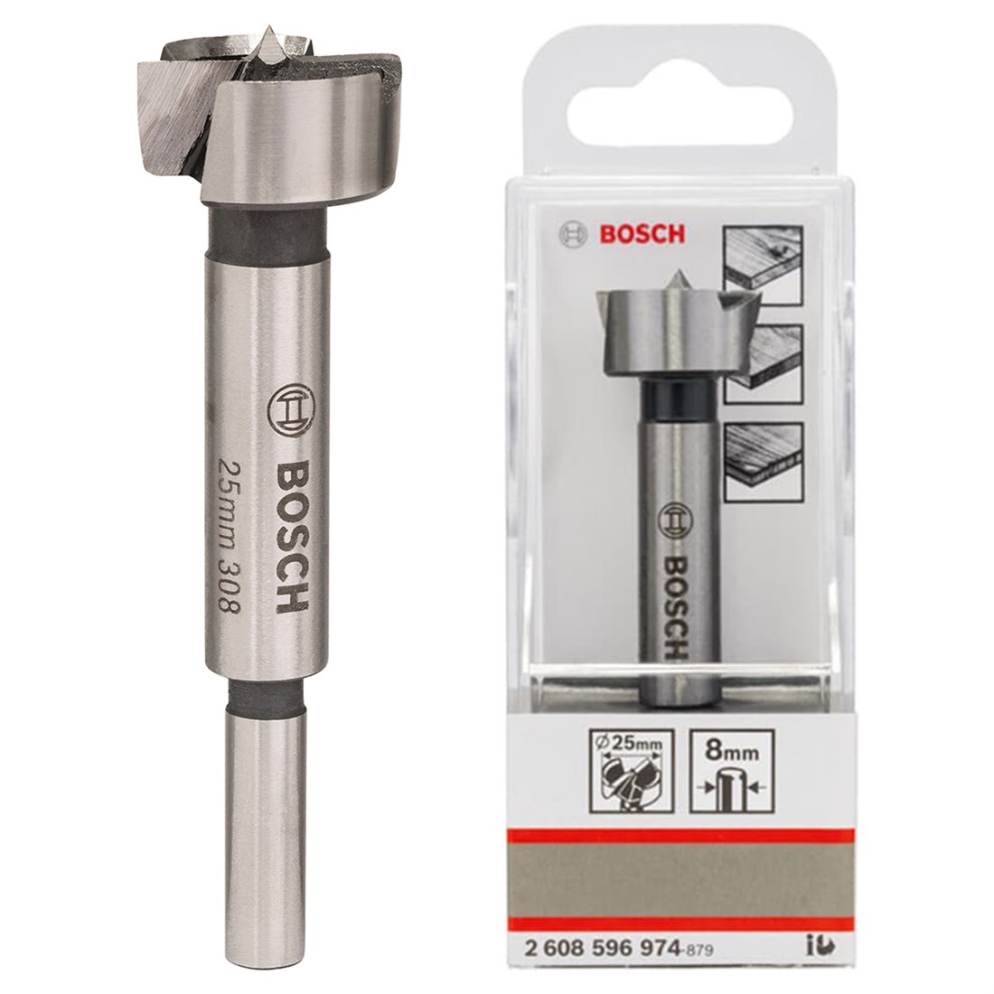 Bosch Menteşe Açma Ahşap Matkap Ucu 25 mm - 2608596974 - 7Kat