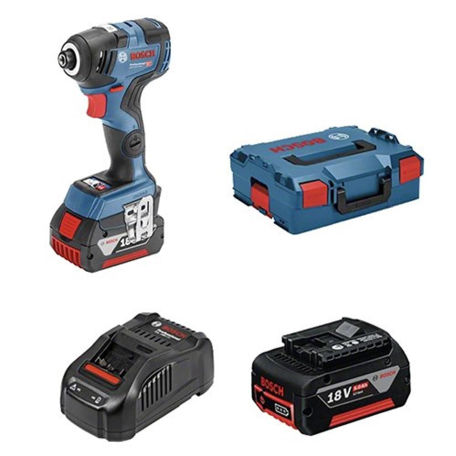Bosch Professional Gdr 18v-200 C  2*4 Ah Akülü Darbeli Somun Sıkma L-BOX- 06019g4106
