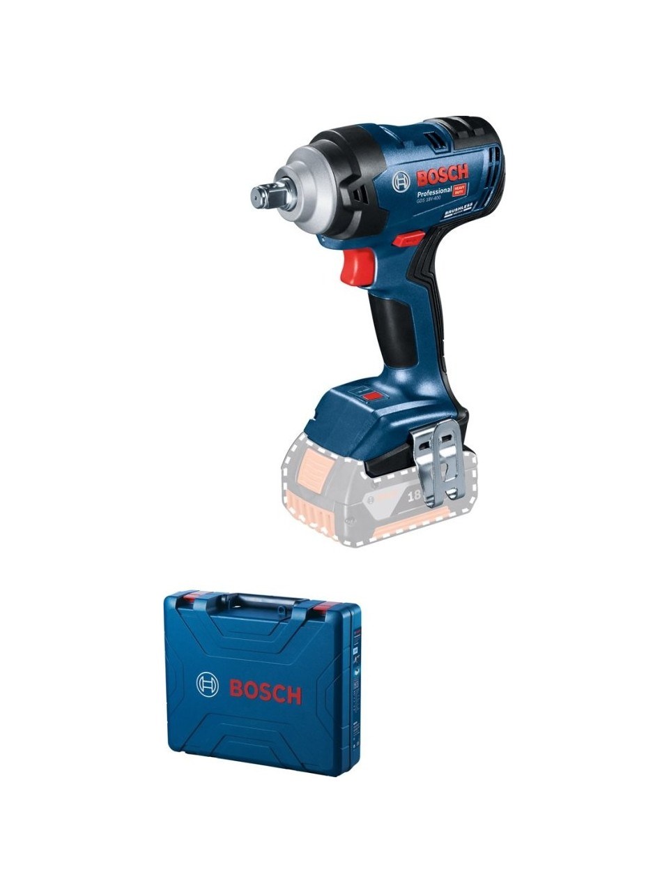 Bosch Professional GDS 18V-400 Akülü Darbeli Somun Sıkma Makinesi (Solo) - 06019K0021