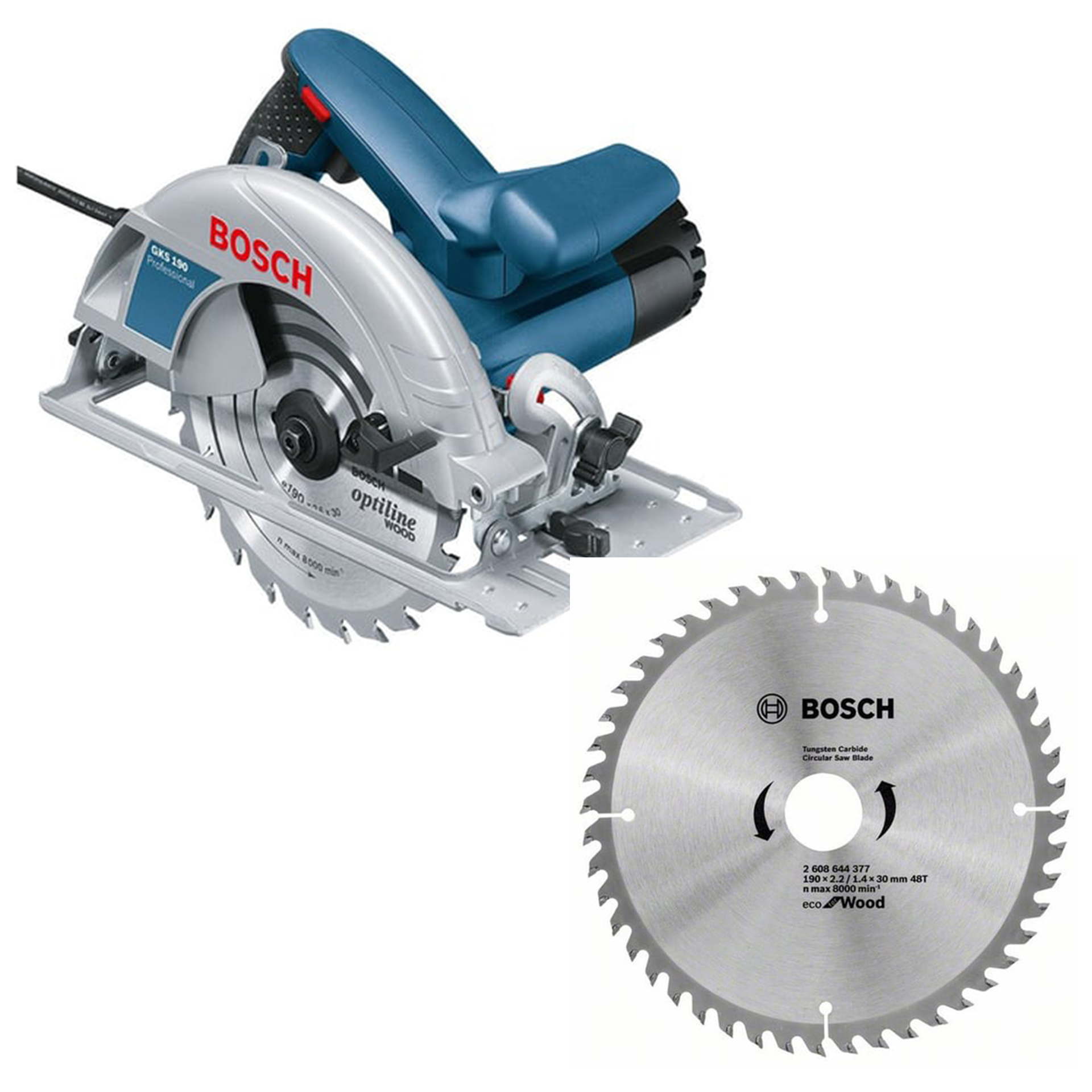 BOSCH Professional GKS 190 Daire Testere + Ahşap 190x30Mm 48 Diş Daire Testere