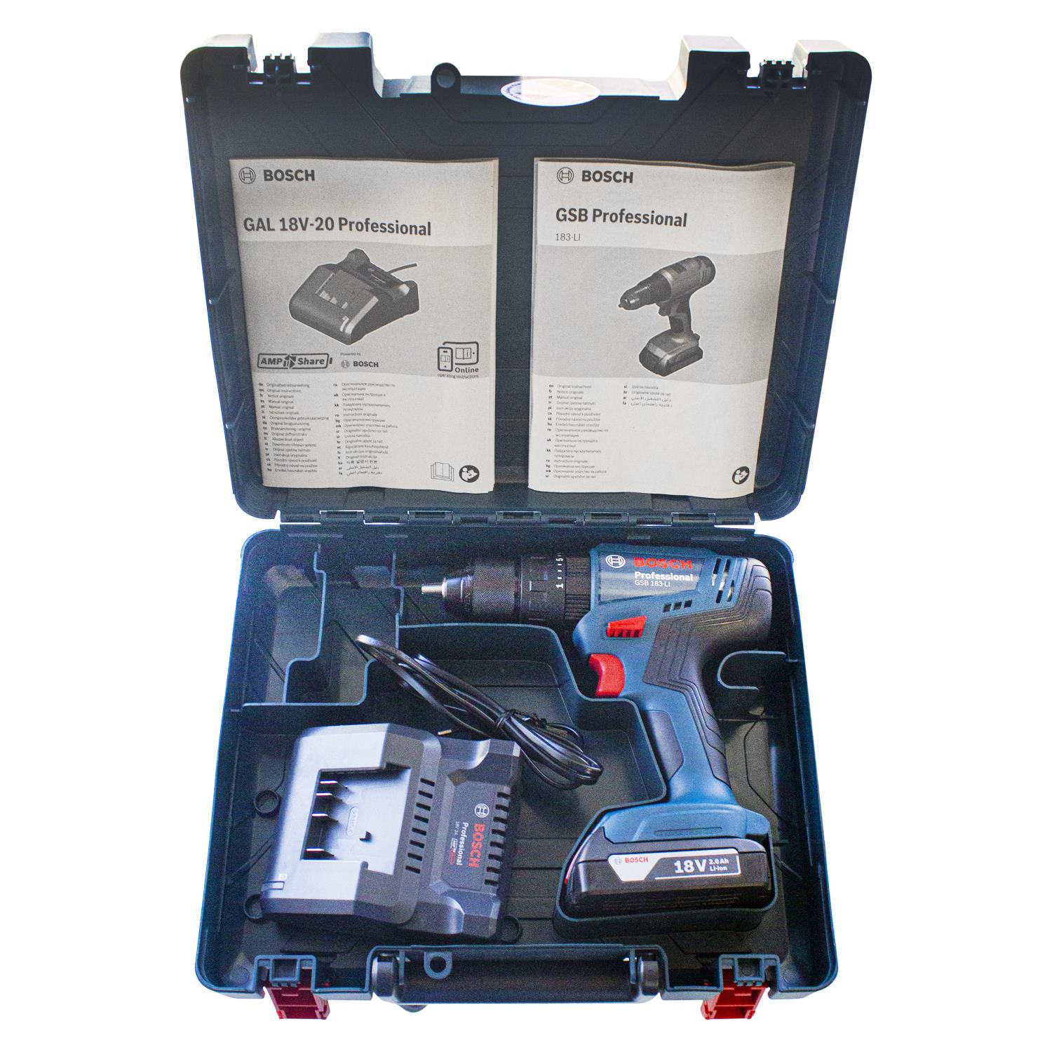 Bosch Professional GSB 183 Tek Akülü 2 Ah Darbeli Matkap Şarjlı