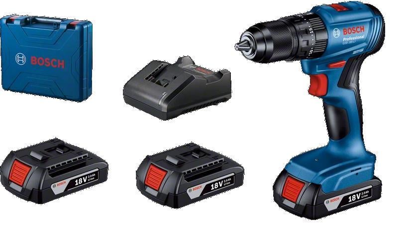 Bosch Professional GSB 185-LI  3*2Ah 18V Kömürsüz Darbeli Delme Vidalama - 0615990N1Z