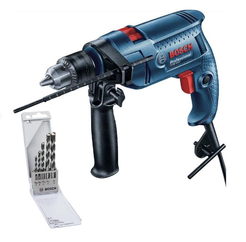 Bosch Professional GSB 550 Darbeli Matkap + 5 Parça Set - 06011A1024