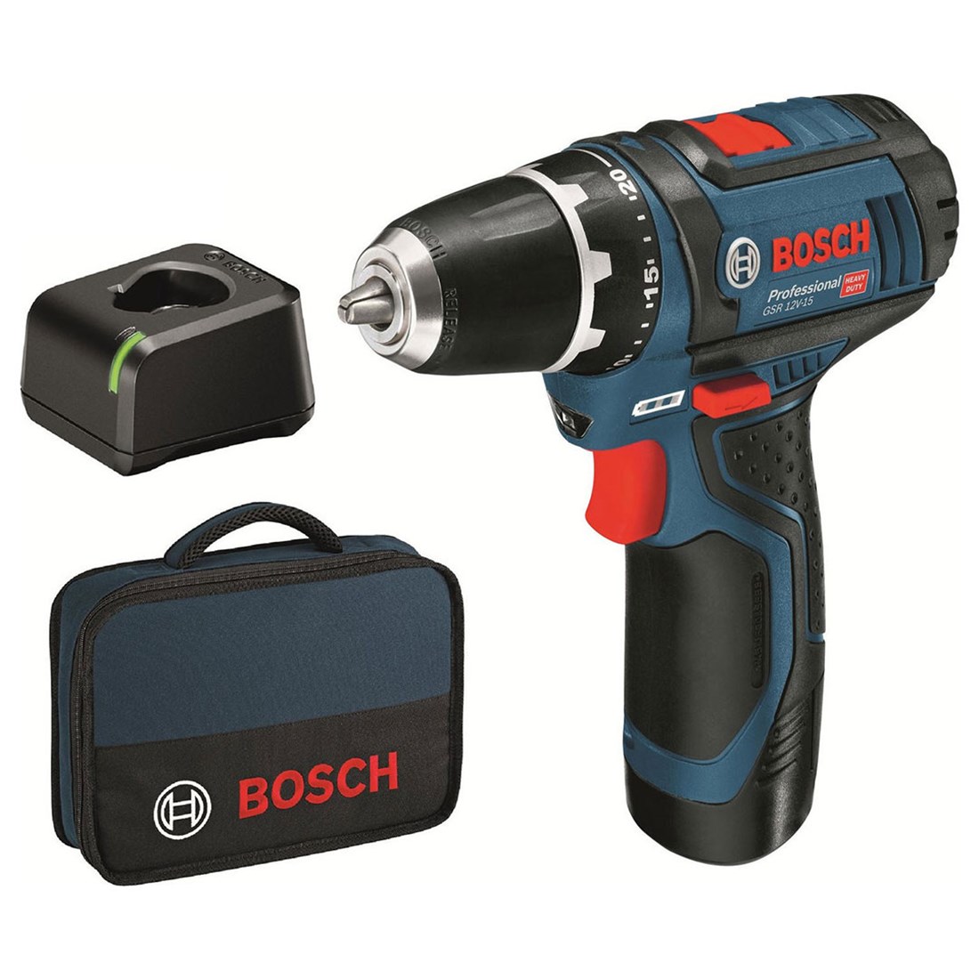 Bosch Professional Gsr 12v-15 2.0 Ah Tek Akülü Delme Vidalama Makinesi -  0615990l5g - 7Kat
