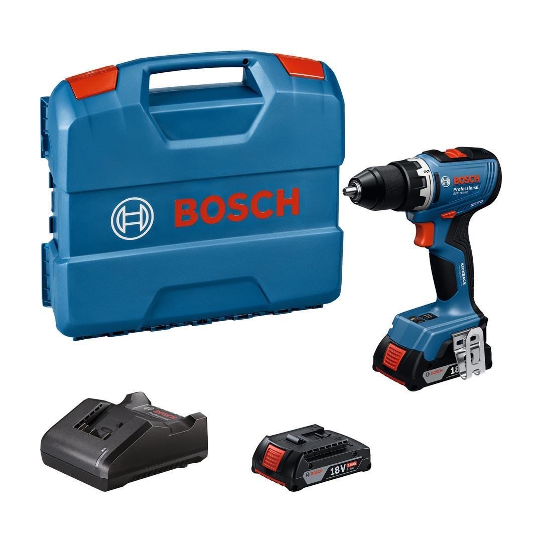 Bosch Professional GSR 18V-65 Çift Akülü 2,0Ah  Delme Vidalama Makinesi - 06019N3000