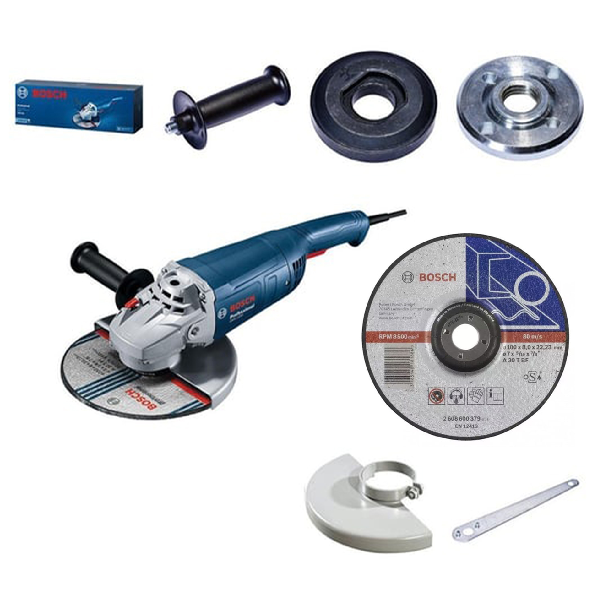 Bosch Professional GWS 2200-180 H Taşlama Makinesi + BOSCH 180*8 Metal Taşlama