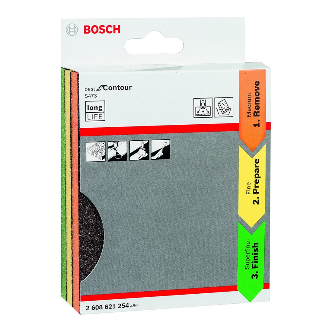 Bosch S473 Best For Çift Taraflı Zımpara 3'Lü - 2608621254